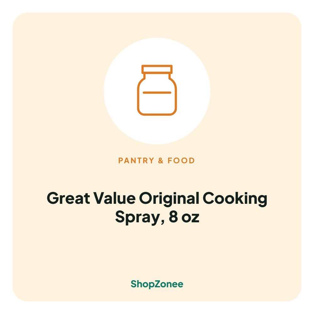 Great Value Original Cooking Spray, 8 oz β ShopZonee