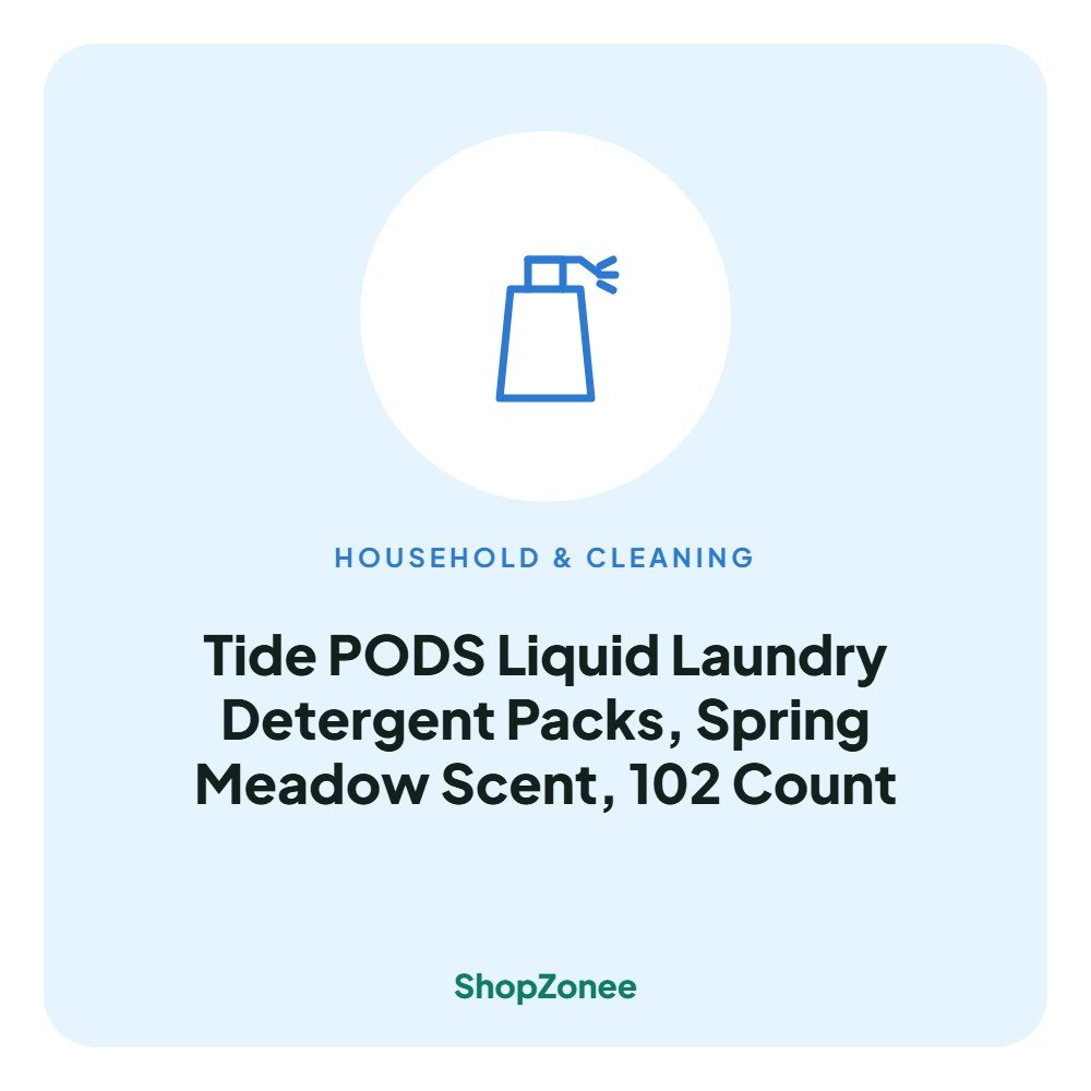 Tide PODS Liquid Laundry Detergent Packs, Spring Meadow Scent, 102 Count – ShopZonee